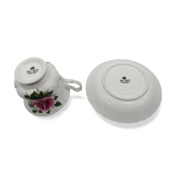ROYAL ALBERT Bone China Tea Cup and Saucer Large Pink Rose Vintage - Picture 9 of 11